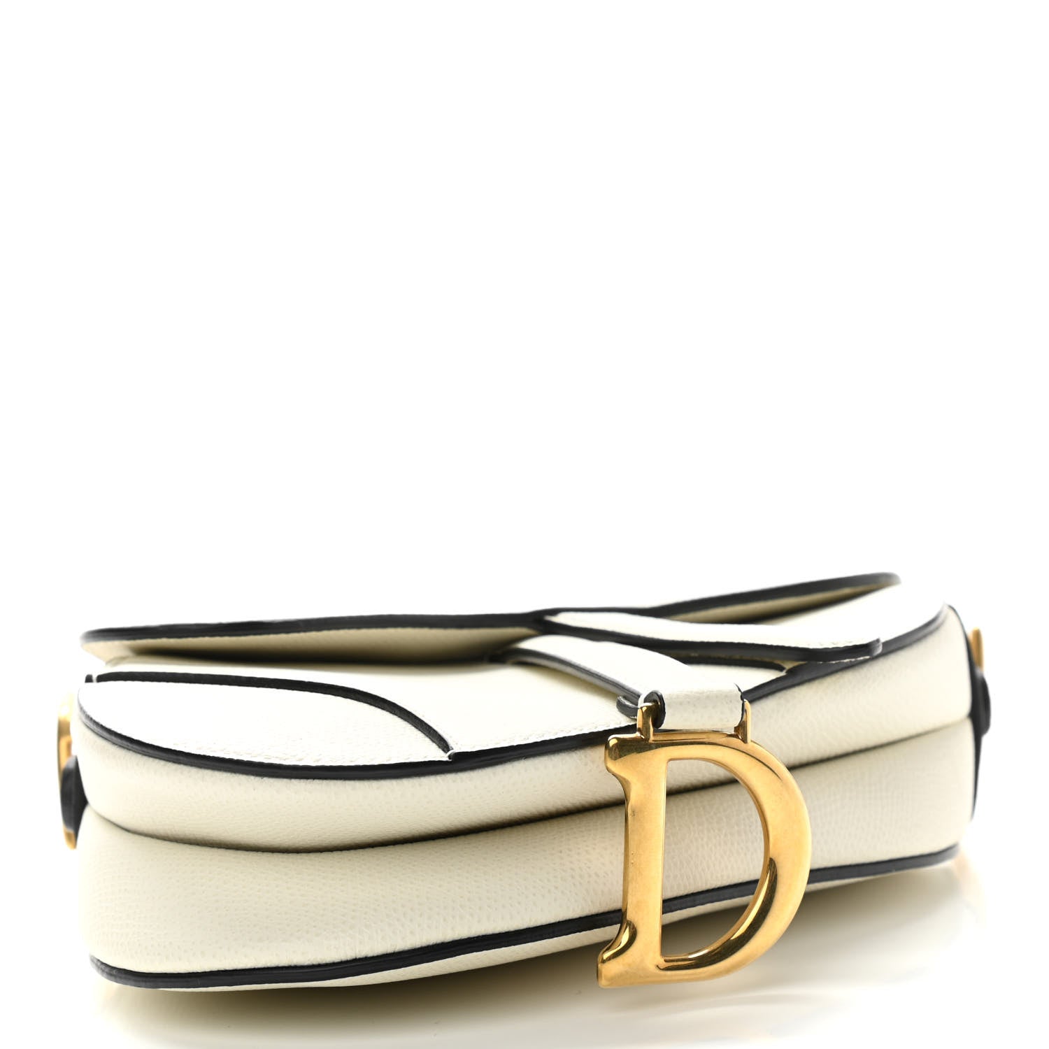 Christian Dior Grained Calfskin Mini Saddle Bag White 4 of 10