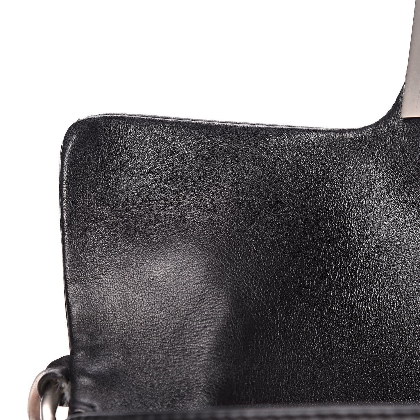 Calfskin Square Stitched Mademoiselle Shoulder Bag Black