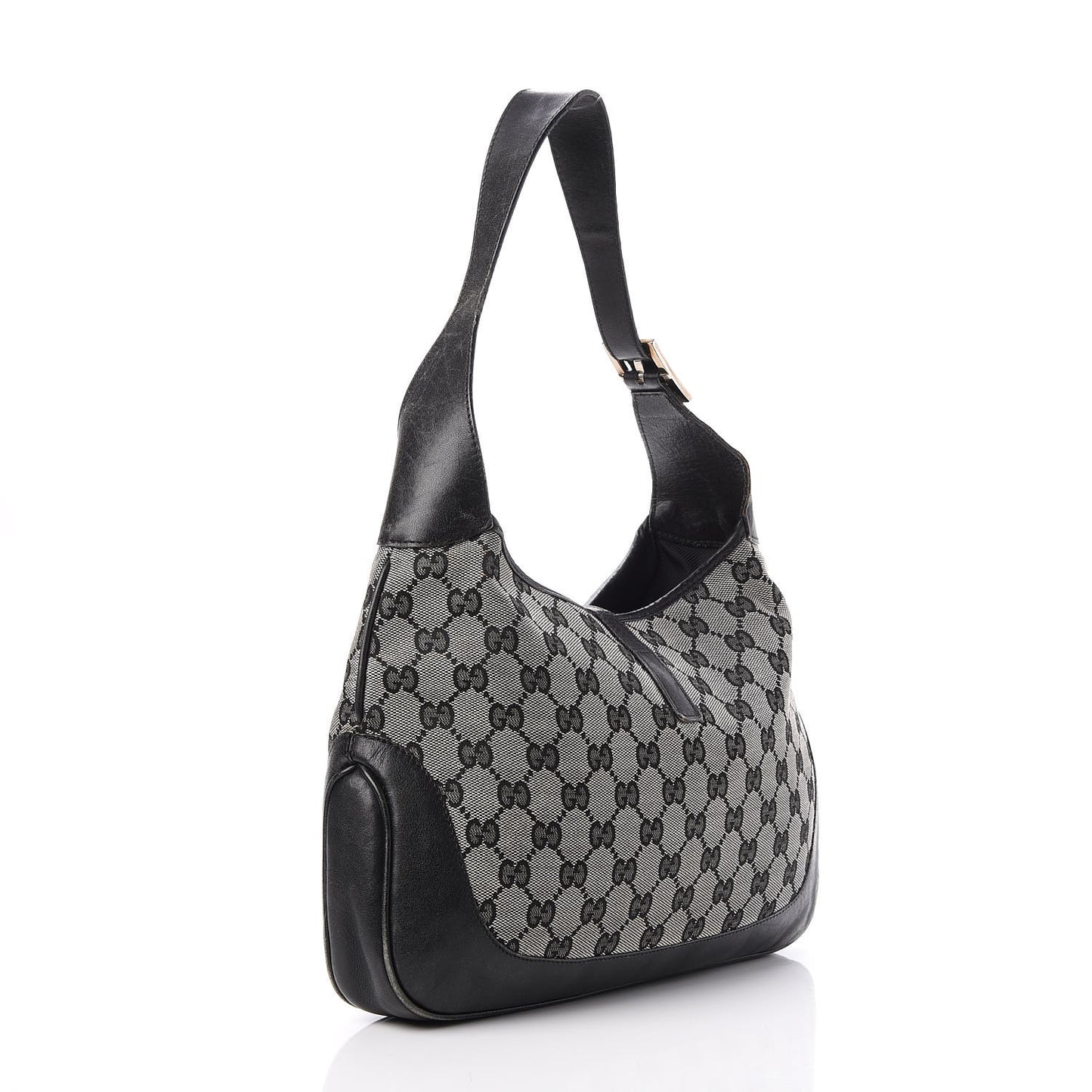 Denim Monogram Small Jackie O Hobo Black