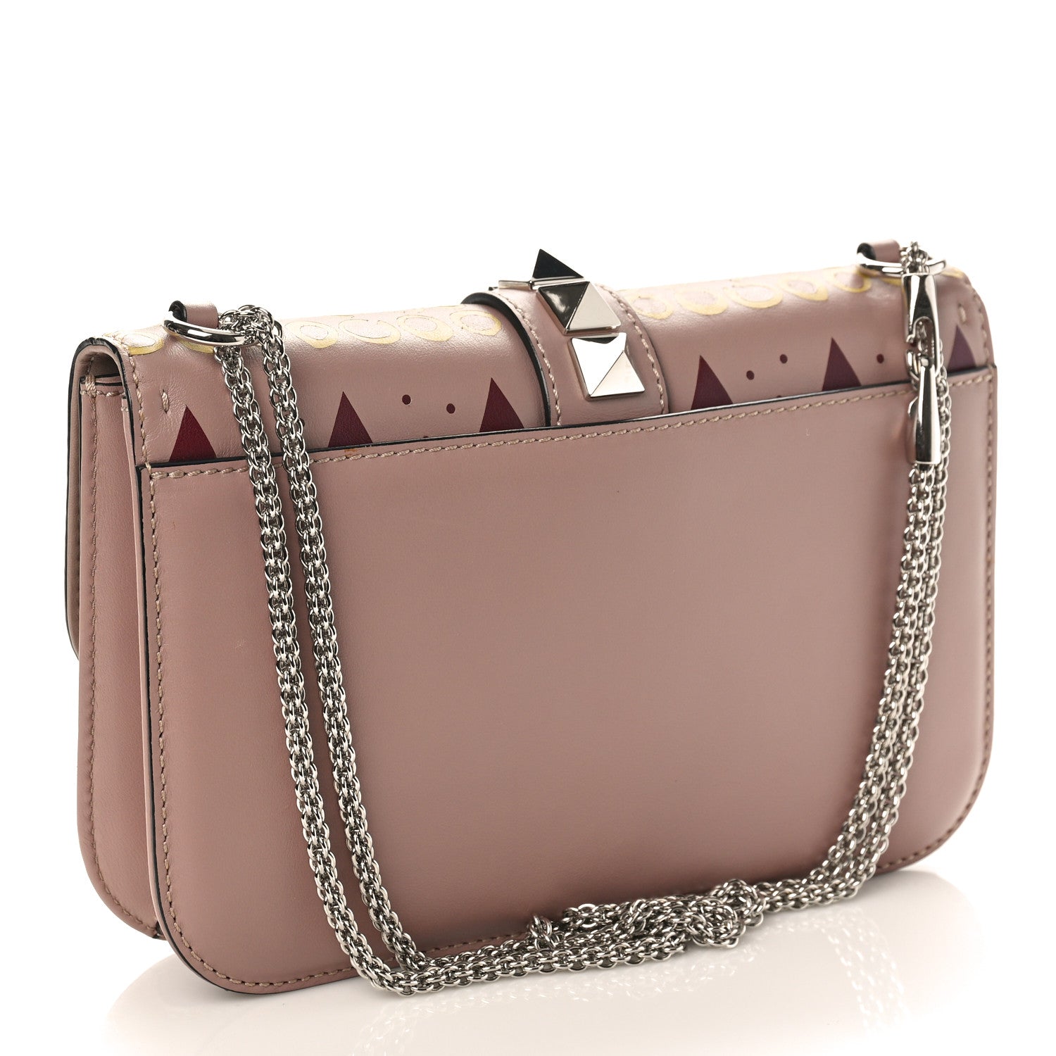 Valentino Garavani Vitello Native Couture 1975 Medium Glam Lock Rockstud Flap Poudre Multicolor 2 of 8