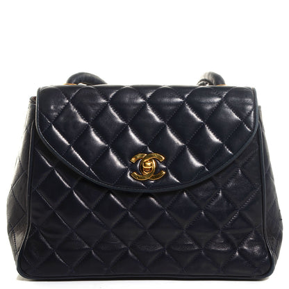 Chanel Lambskin Flap Bag in Navy 1 of 9
