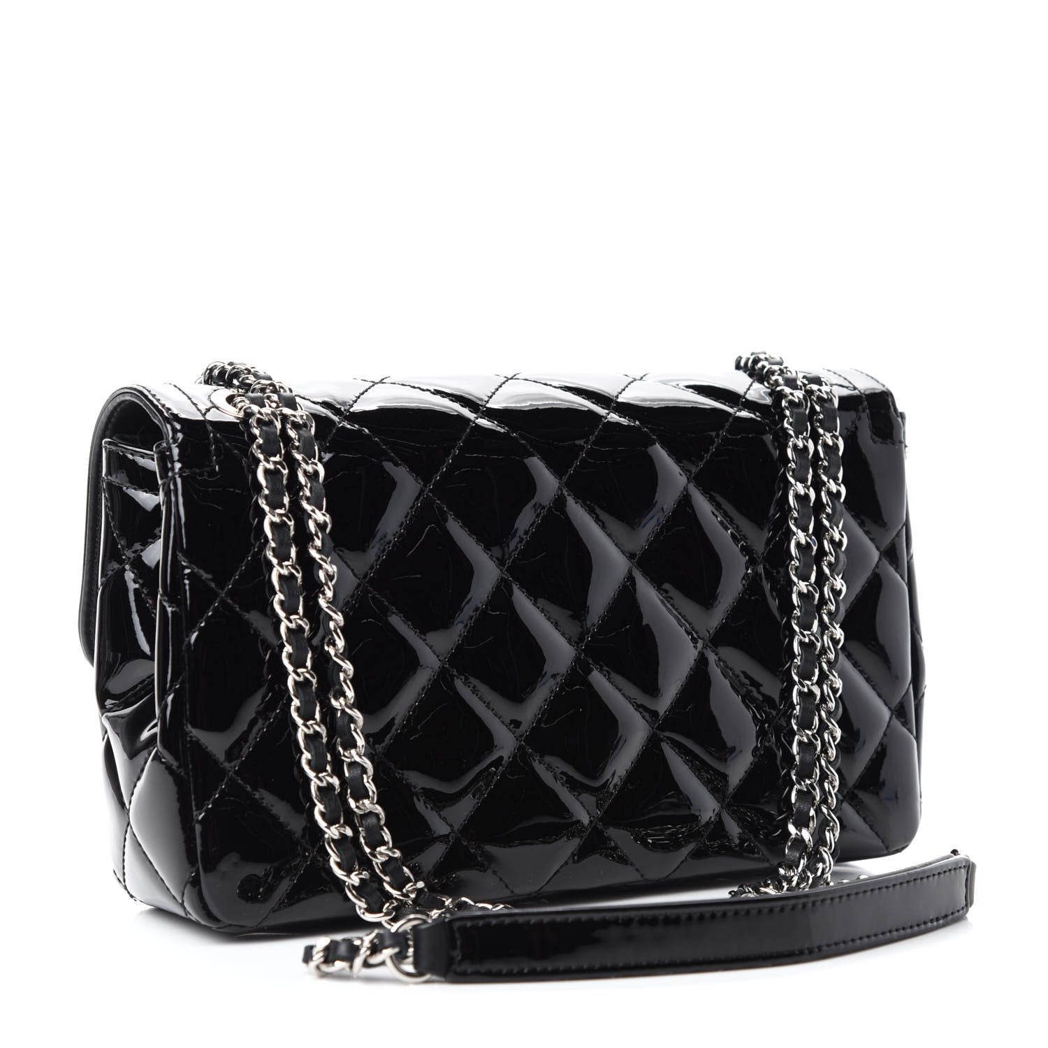 Chanel Patent Quilted Small Coco Shine Flap Black 3 of 10