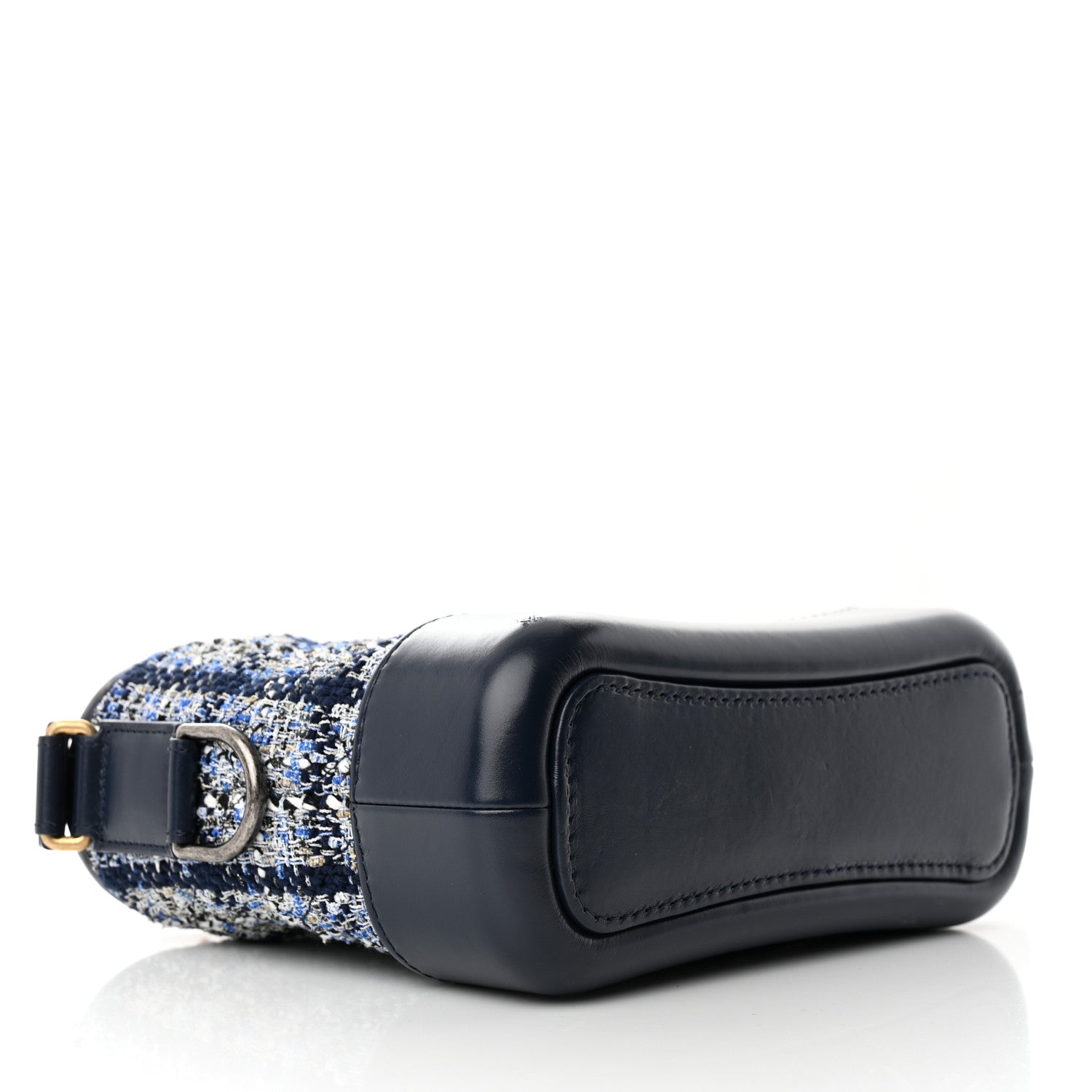 Chanel Tweed Calfskin Small Gabrielle Hobo Blue 4 of 14