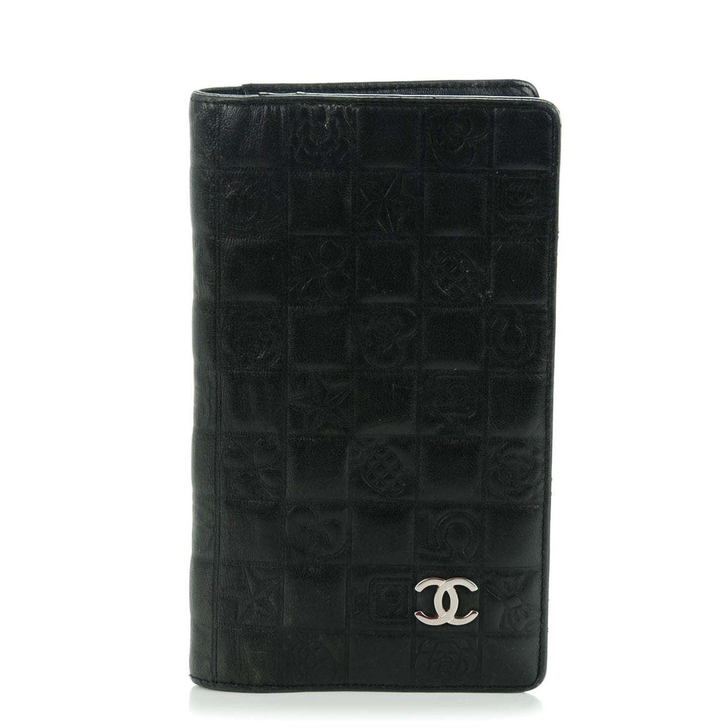 Calfskin Precious Symbols Yen Wallet Black