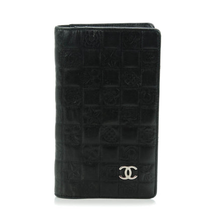 Chanel Calfskin Precious Symbols Yen Wallet Black 1 of 8