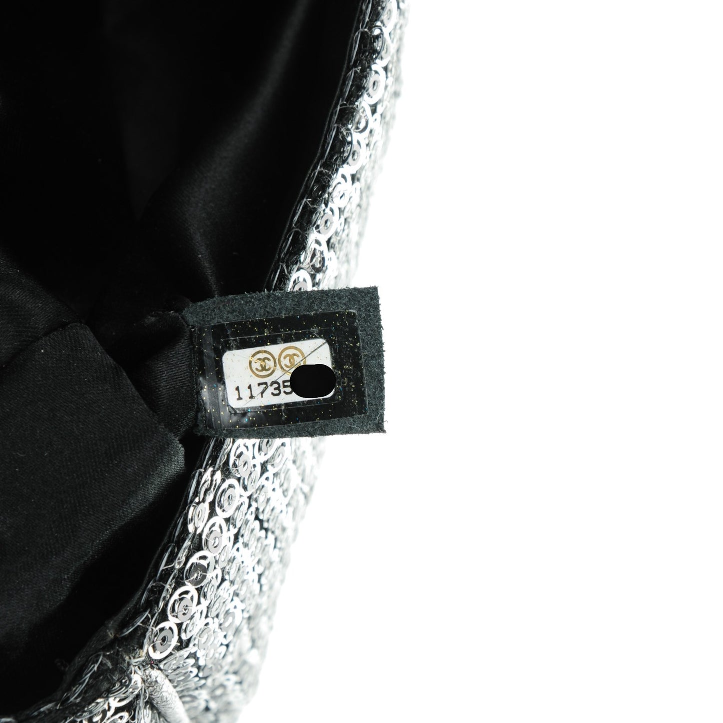 Sequin East West Flap Dark Silver