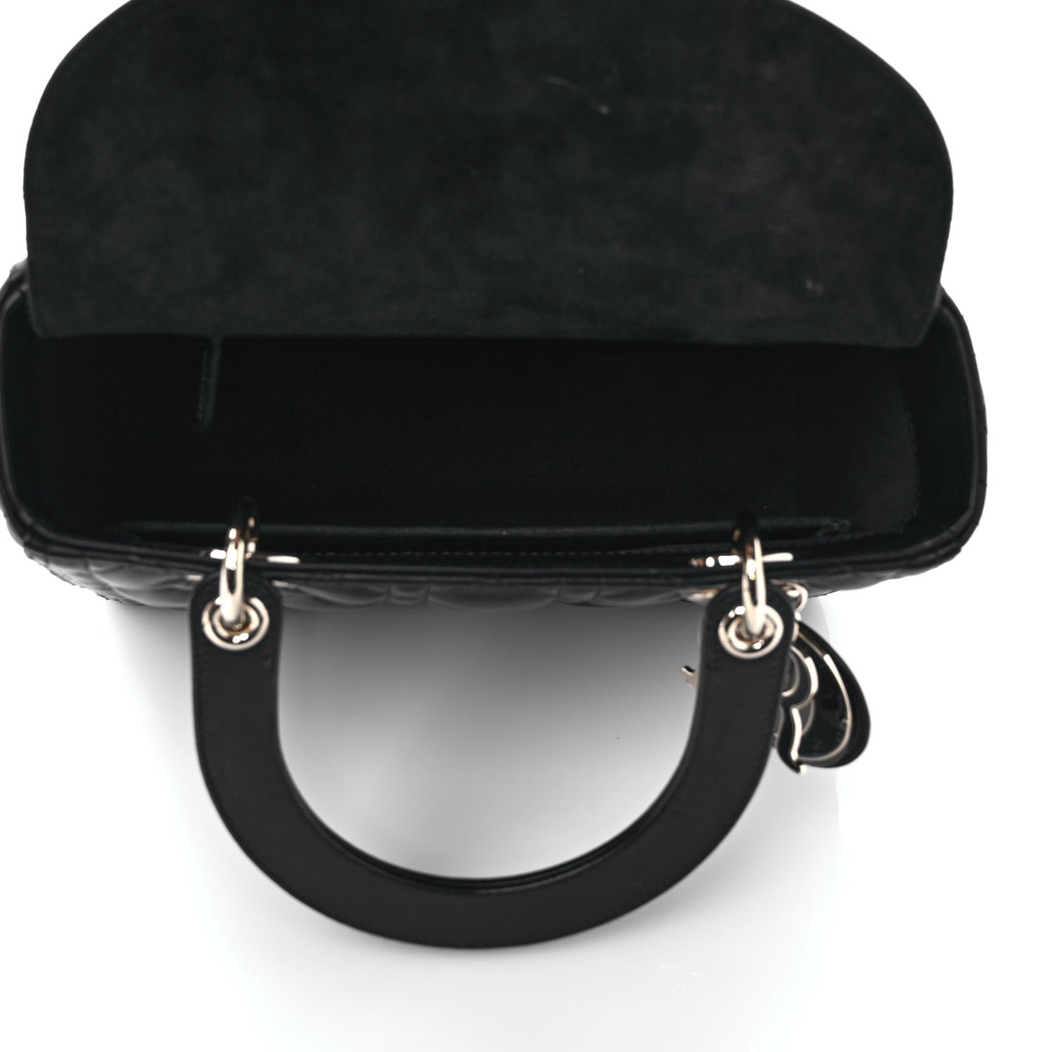 Christian Dior Lambskin Cannage Medium Lady Dior Black 5 of 8