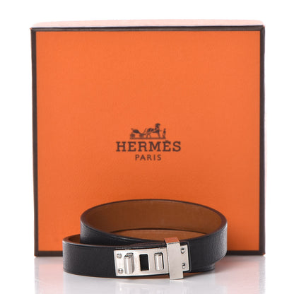 Hermes Swift Mini Dog Double Tour Bracelet T2 Black 6 of 6