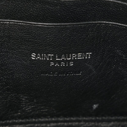 Saint Laurent Calfskin Crocodile Embossed Monogram Mini Lou Camera Bag Fog 6 of 13