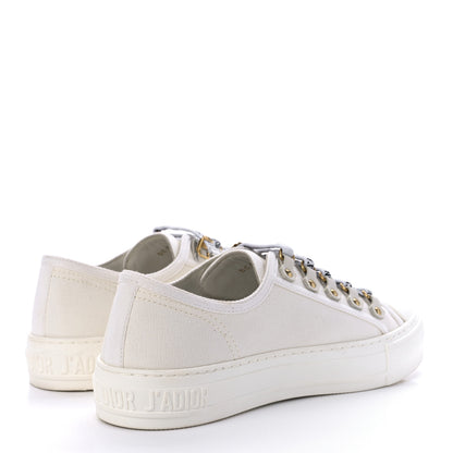 Christian Dior Canvas Dot Walk'N'Dior Low Top Sneakers 38.5 Milk 4 of 9