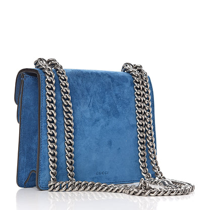 Gucci Suede Mini Dionysus Shoulder Bag Blue 3 of 12