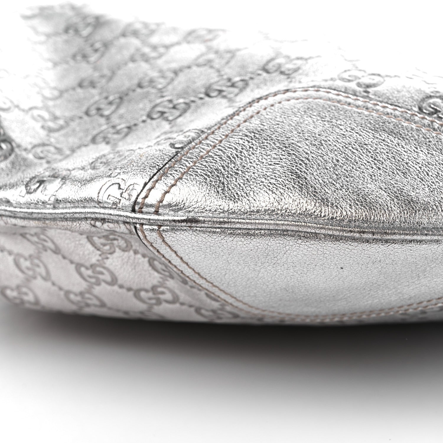 Gucci Metallic Guccissima Large Princy Hobo Silver 10 of 15