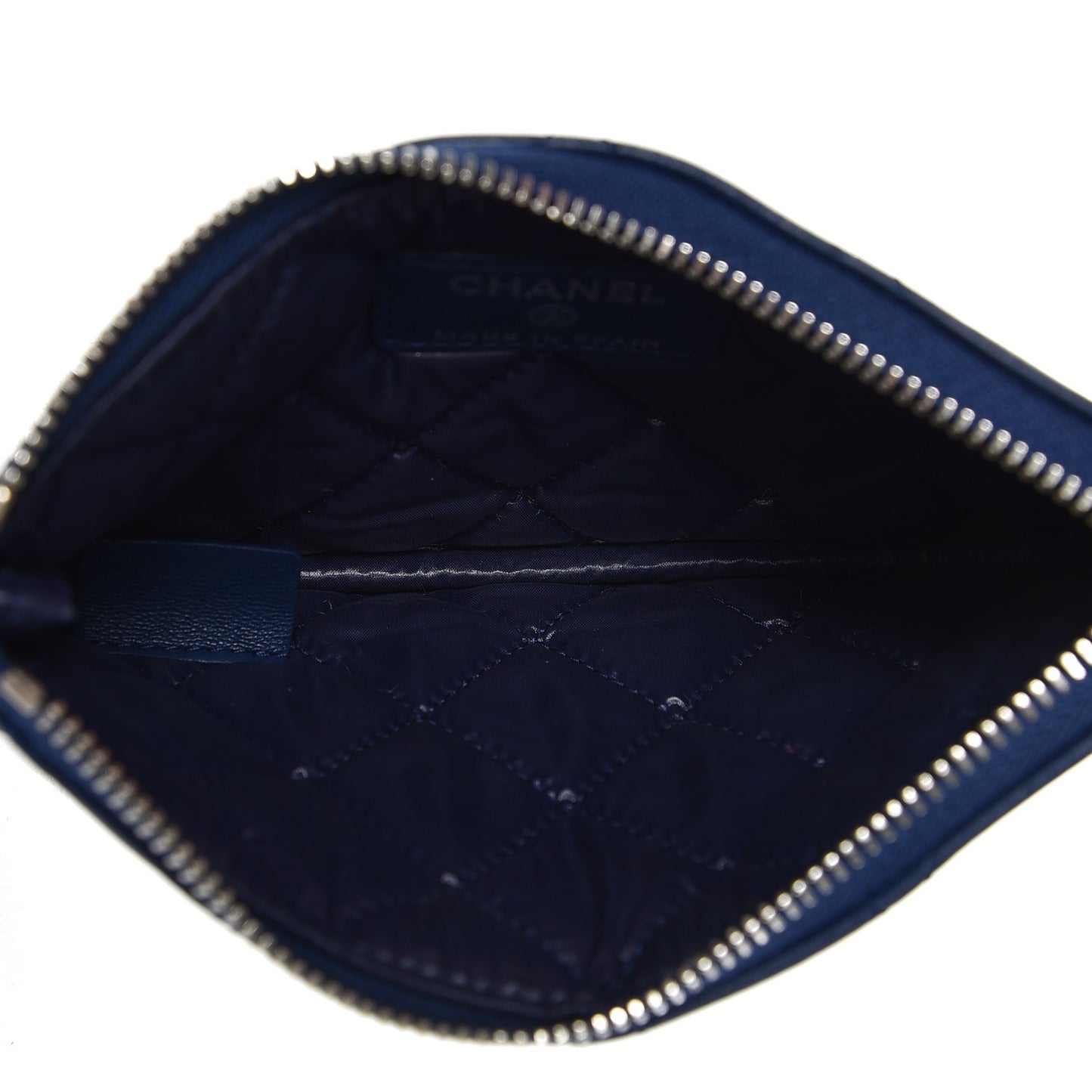 Lambskin Quilted Coin Purse Case Blue