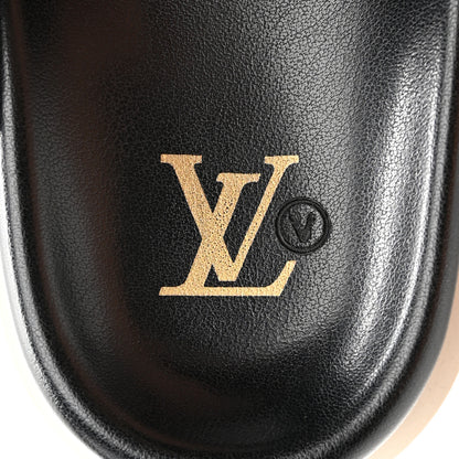 Louis Vuitton Mix Materials Mens LV Script Trainer Mules 5 Black Multicolor 8 of 12