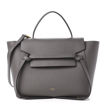 Celine Grained Calfskin Mini Belt Bag Grey 1 of 10
