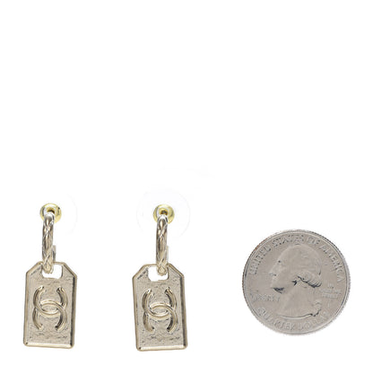 Chanel CC Tag Drop Earrings Gold 5 of 5