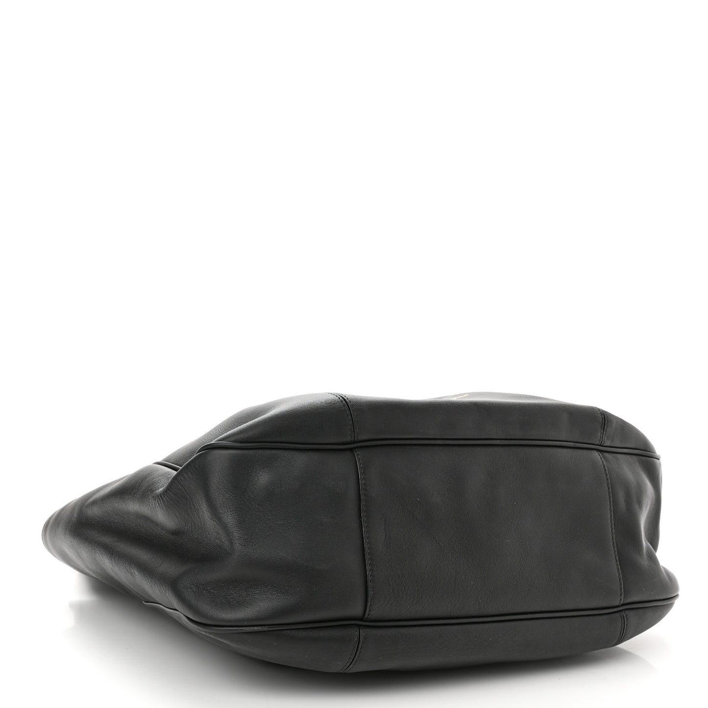 Calfskin Elle Gancini Chain Hobo Black