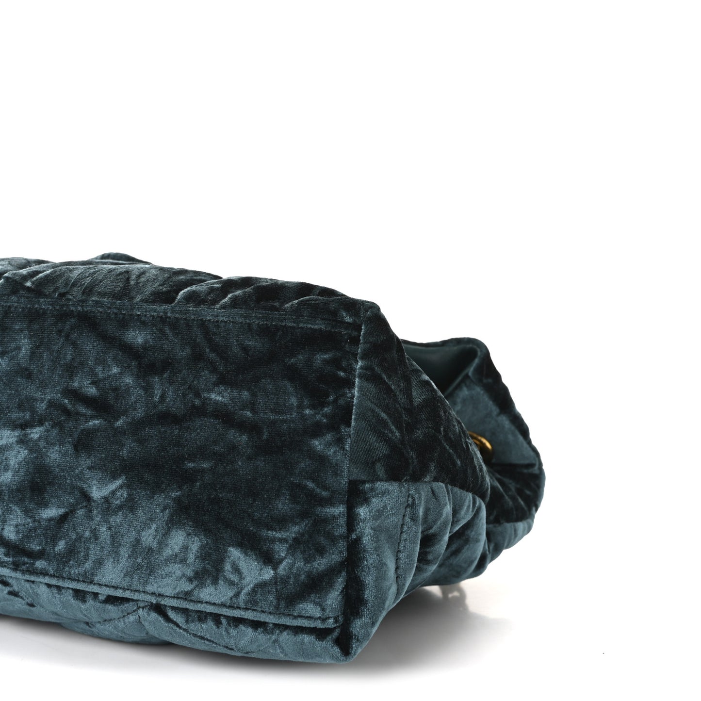 Velvet Y Quilted Monogram Small Loulou Chain Satchel Dark Green