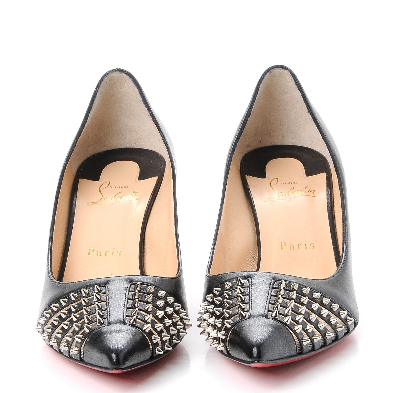Christian Louboutin Kid Bareta 70 Pumps 39 Black Silver 2 of 8