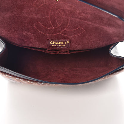 Chanel Smooth Calfskin Knit Nude 2.55 Reissue 226 Flap Navy 5 of 12