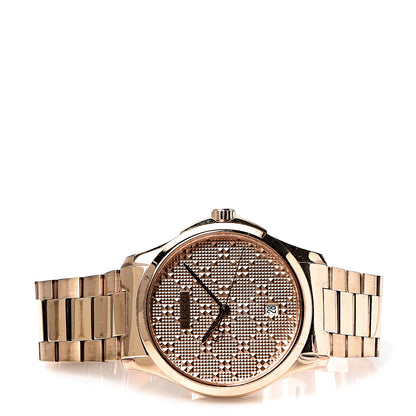 Gucci Stainless Steel 38mm G-Timeless Diamante Quartz Watch Rose 2 of 5