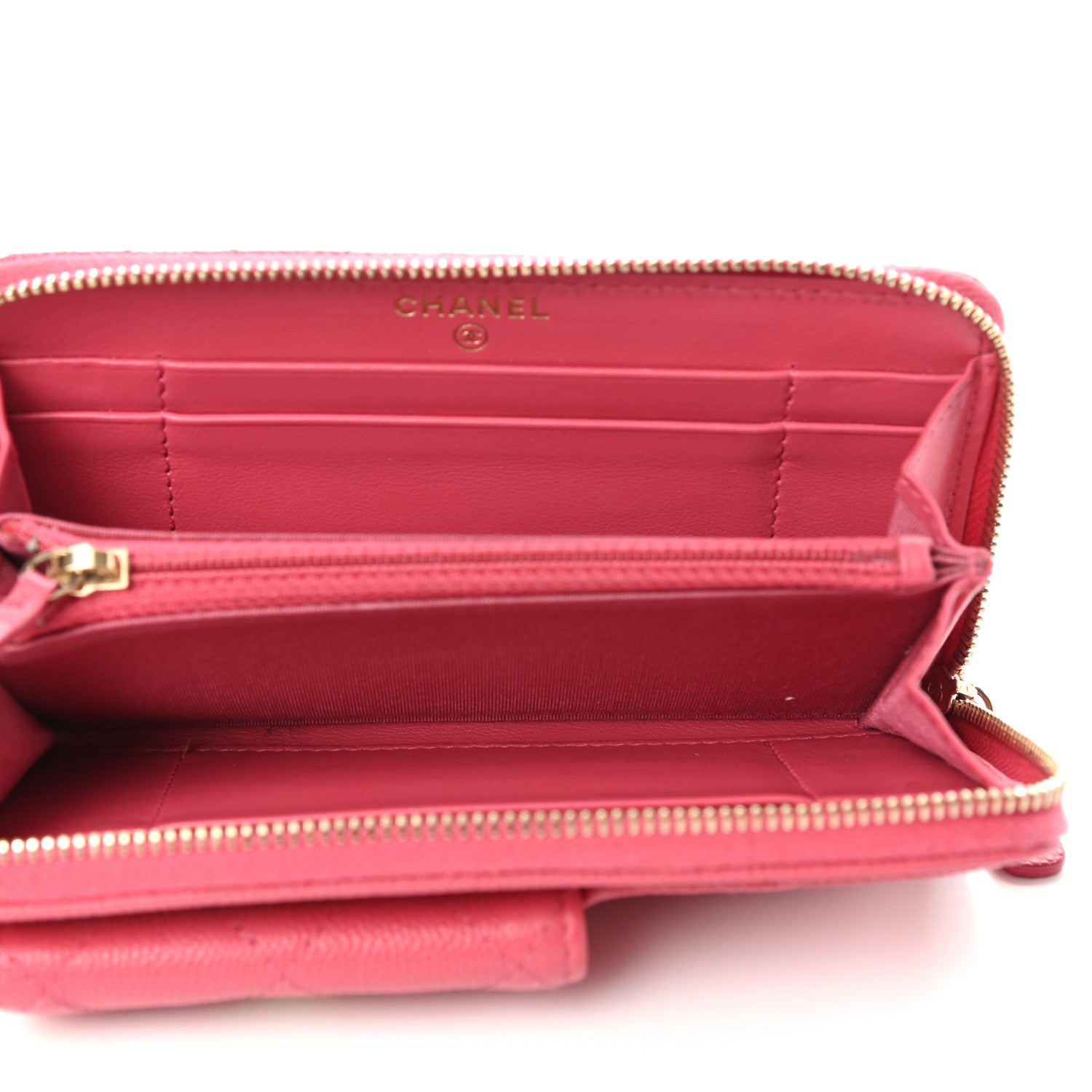 Chanel Caviar Quilted In & Out Zip Around Wallet Pink 4 of 7