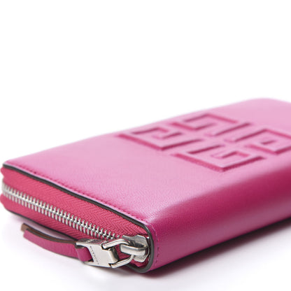 Givenchy Lambskin Logo Zip Around Wallet Fuchsia 5 of 8