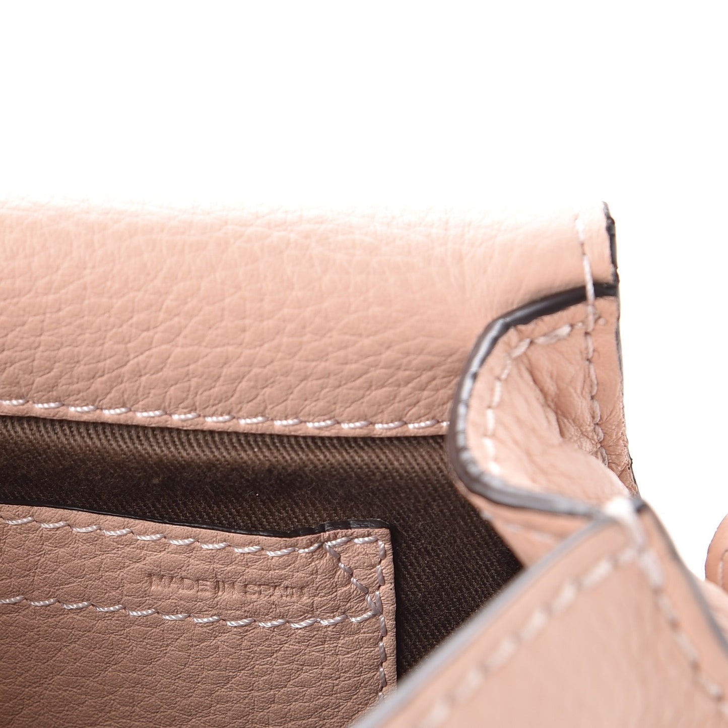 Calfskin Mini Marcie Round Crossbody Bag Blush Nude