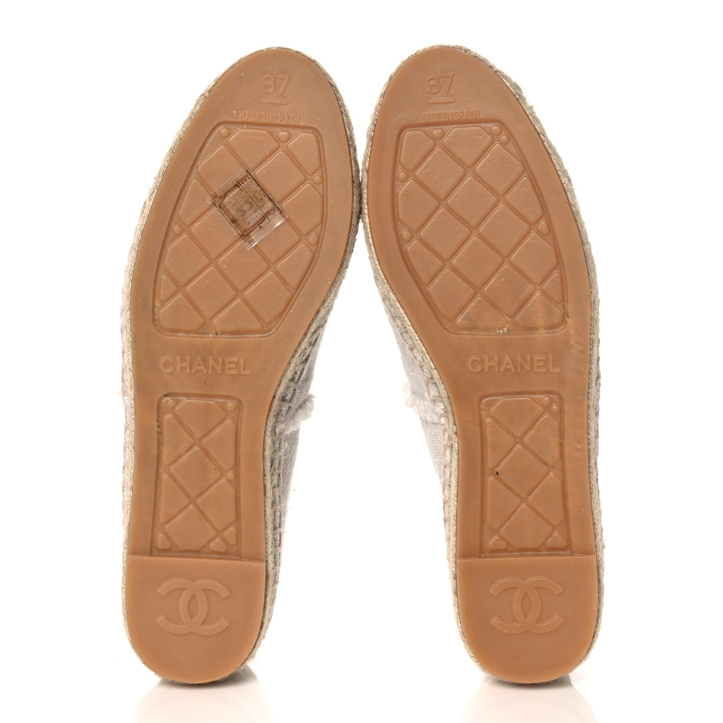 Canvas CC Espadrilles 37 Beige Clair Black