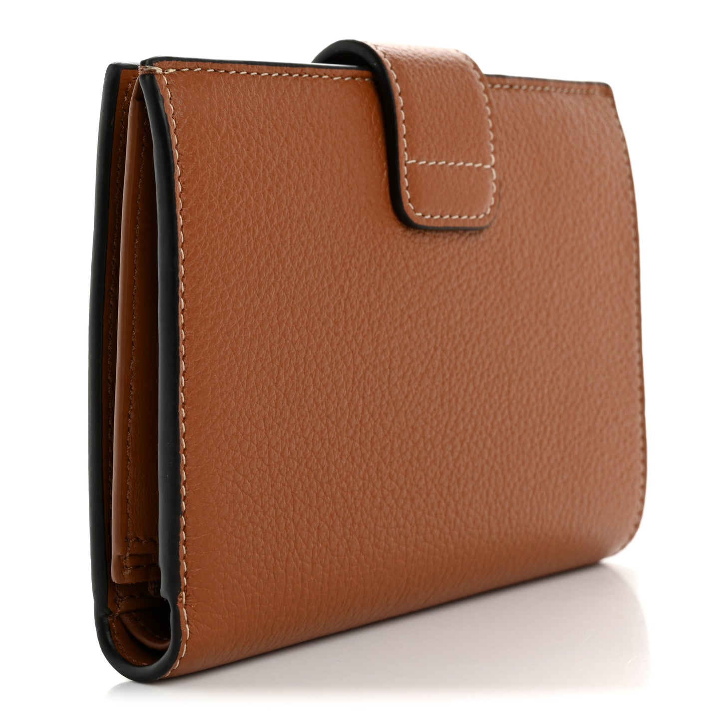 Grained Calfskin Triomphe Medium Strap Nino Wallet Tan