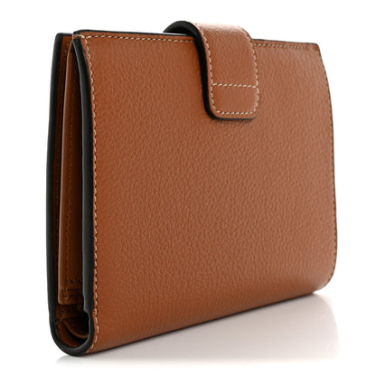 Celine Grained Calfskin Triomphe Medium Strap Nino Wallet Tan 3 of 10