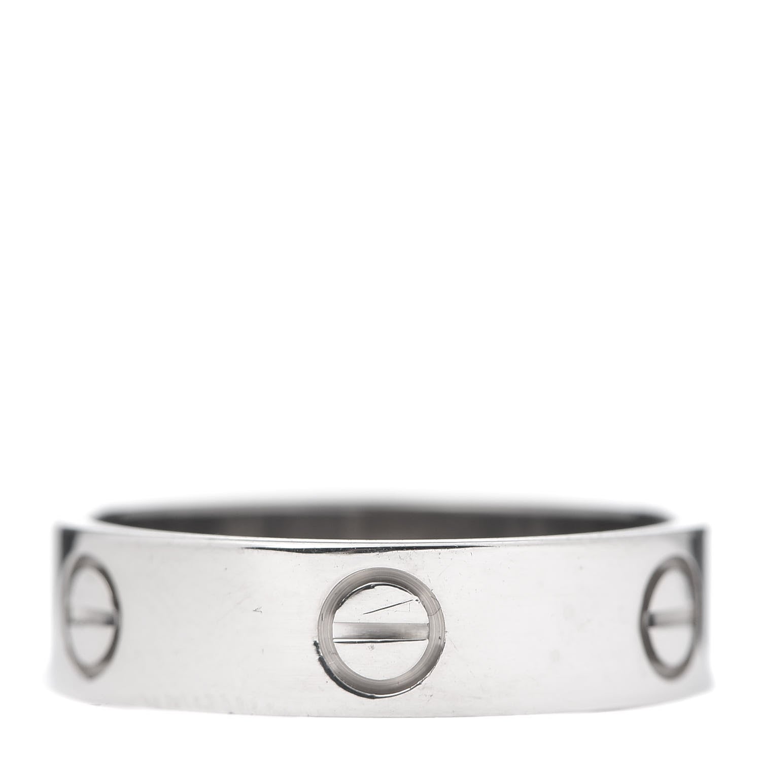 Cartier 18K White Gold 5.5mm LOVE Ring 59 8.75 3 of 4