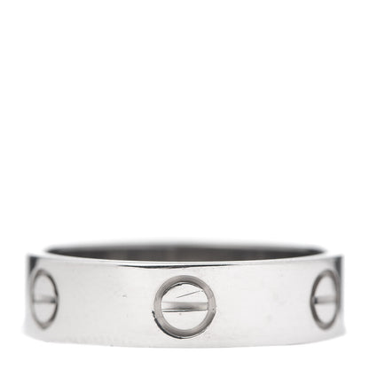 Cartier 18K White Gold 5.5mm LOVE Ring 59 8.75 3 of 4