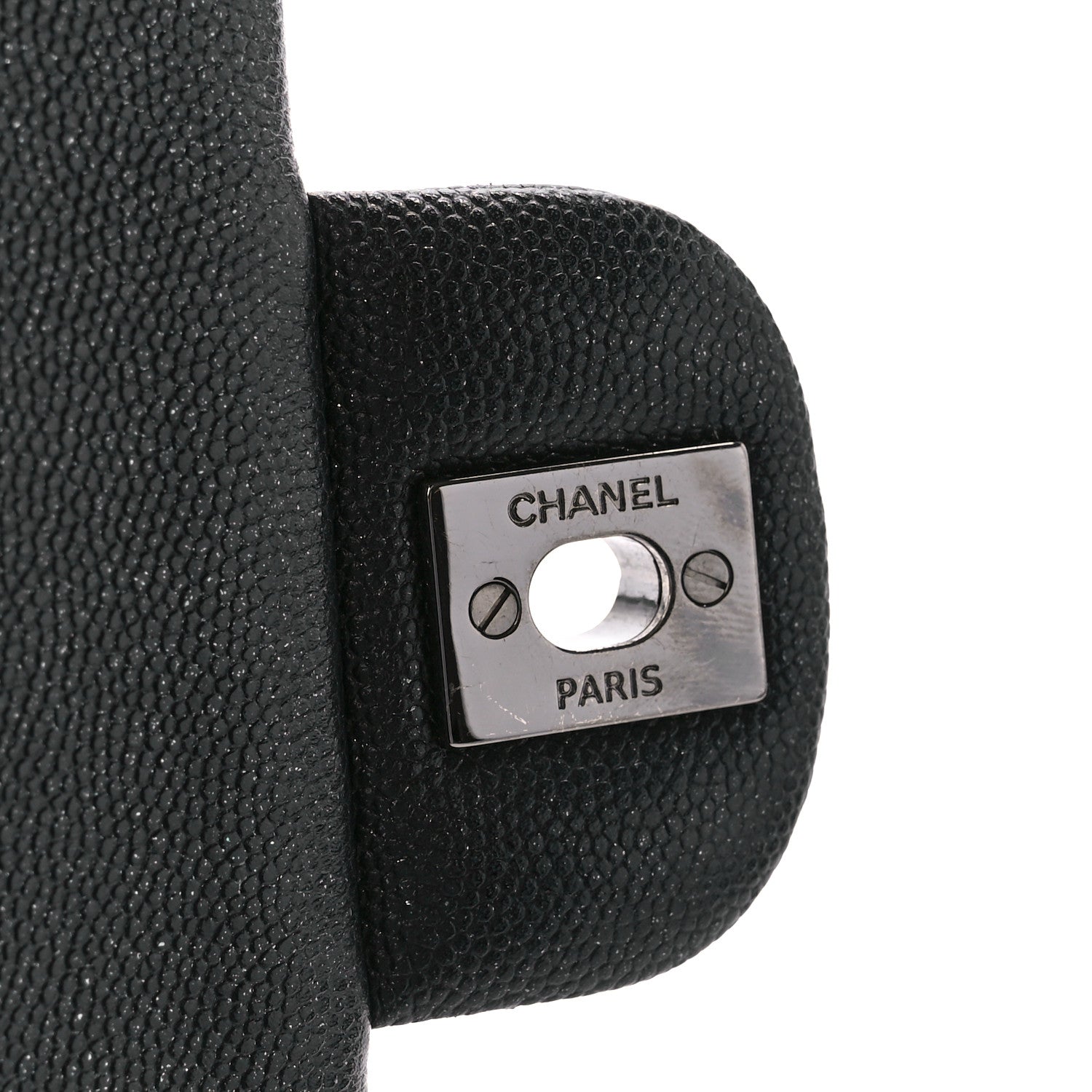 Chanel Iridescent Caviar Quilted Medium Double Flap Black 7 of 13