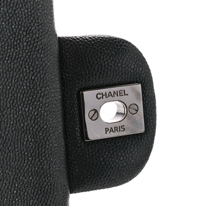 Chanel Iridescent Caviar Quilted Medium Double Flap Black 7 of 13