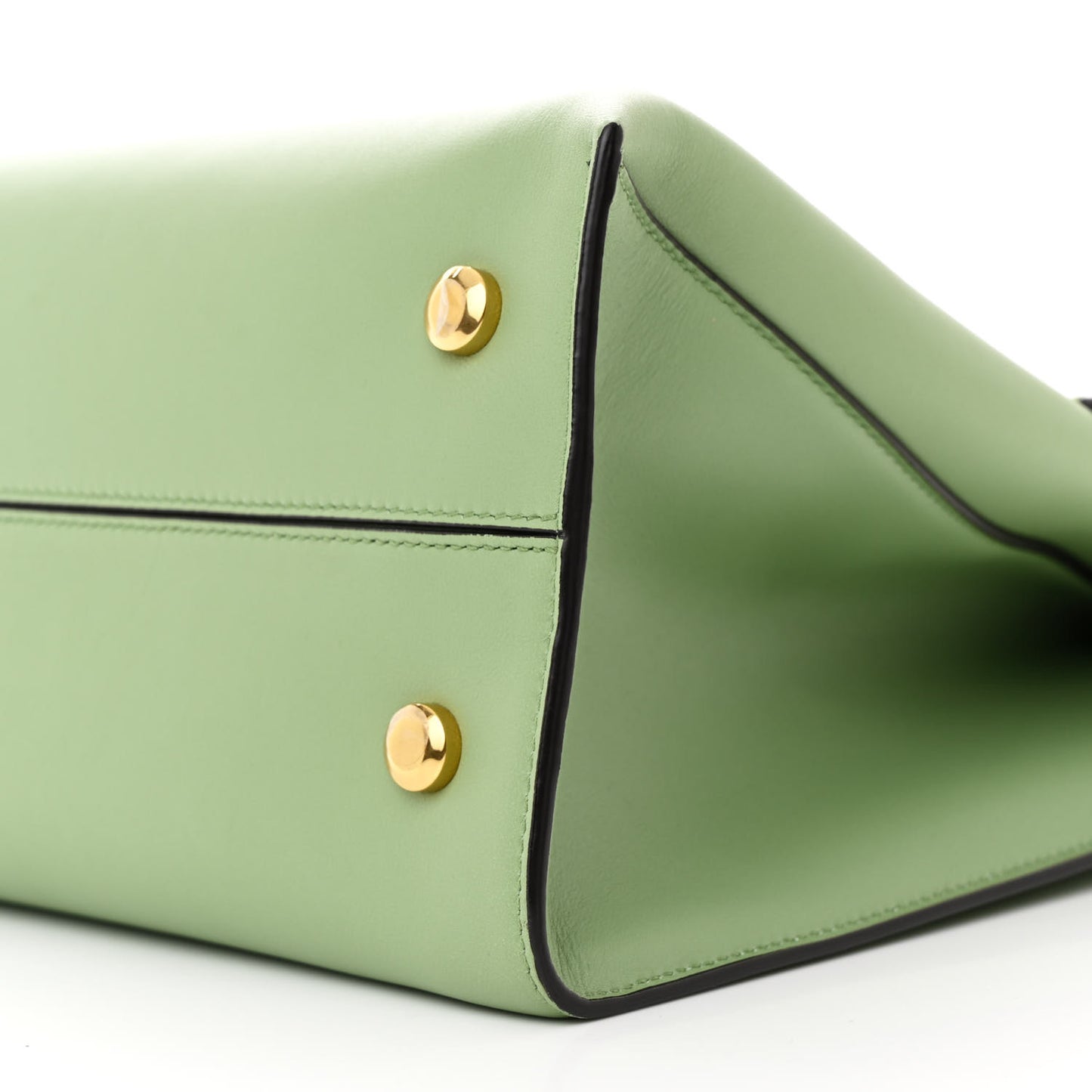 Calfskin Gancini Large Trifolio Top Handle Bag Sage Green