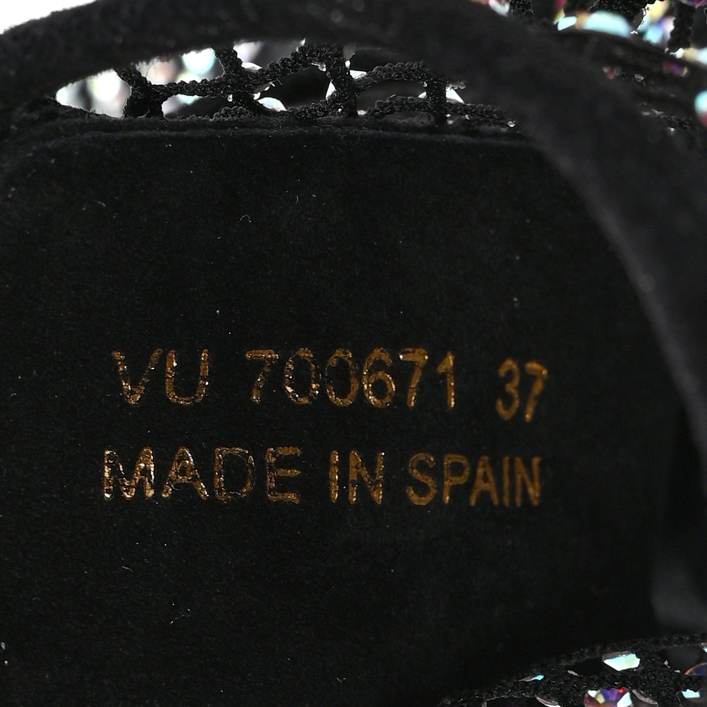 Mesh Crystal Mid Top Sneakers 37 Black