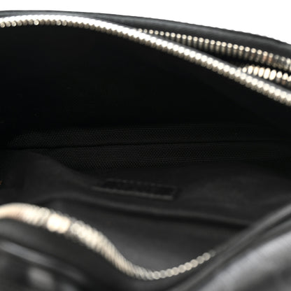 Gucci GG Supreme Monogram Textured Calfskin Retro Interlocking G Belt Bag Black 5 of 10