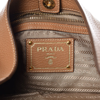Prada Vitello Daino Side Pocket Hobo Naturale 6 of 11