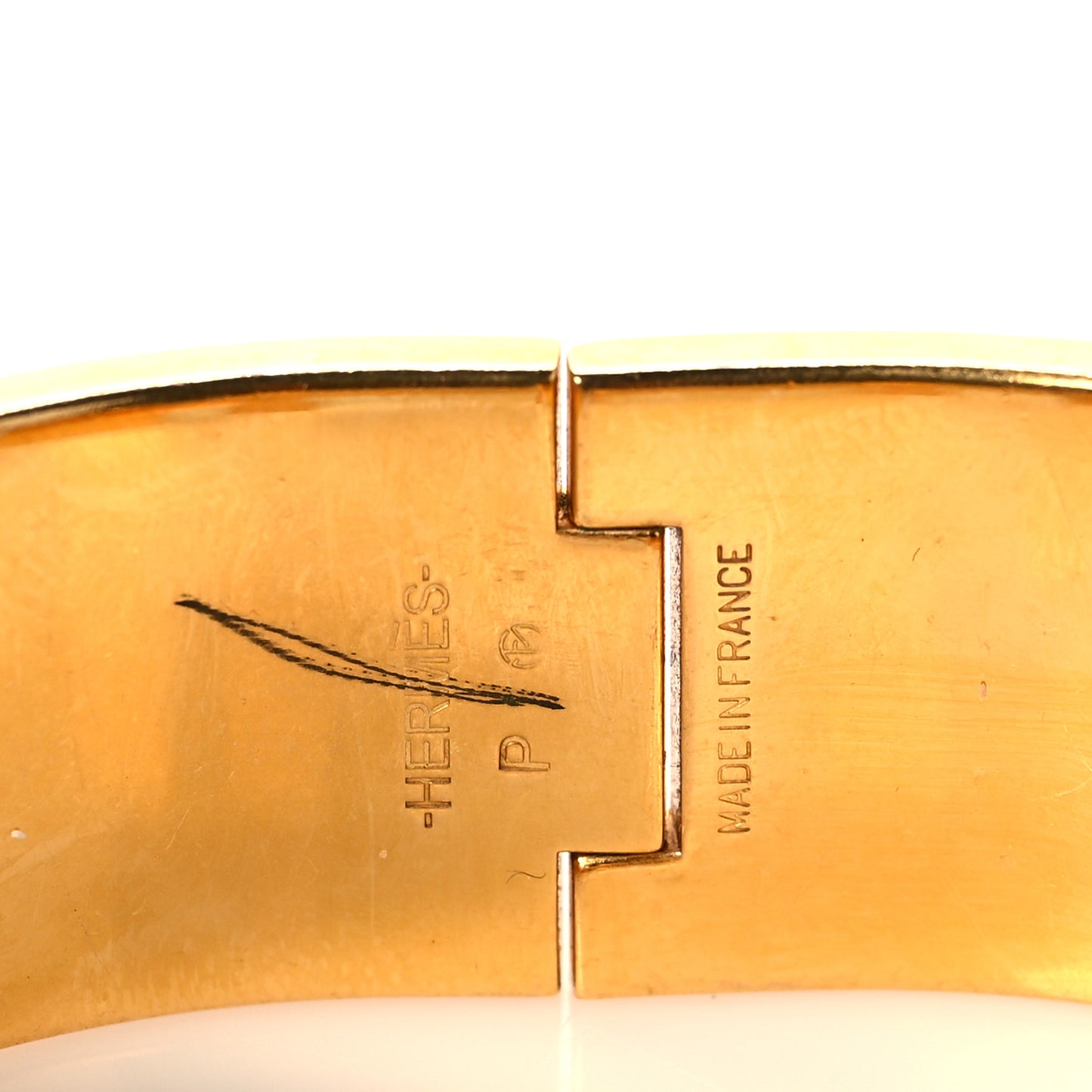 Enamel Wide Clic Clac H Bracelet GM Jaune Soleil