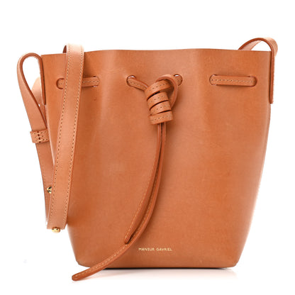 Mansur Gavriel Vegetable Tanned Calfskin Mini Bucket Bag Camello Rosa 1 of 14