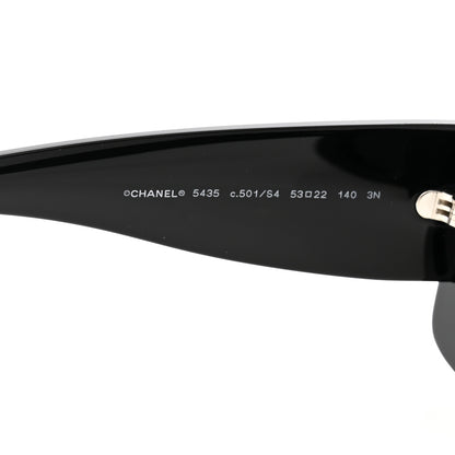Chanel Acetate Rectangle Sunglasses 5435 Black 5 of 8