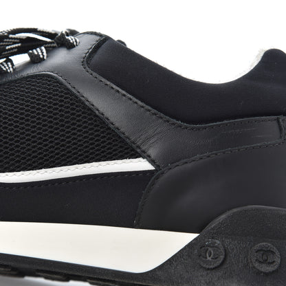 Chanel Calfskin Mesh Lycra Sneakers 39 Black 11 of 22