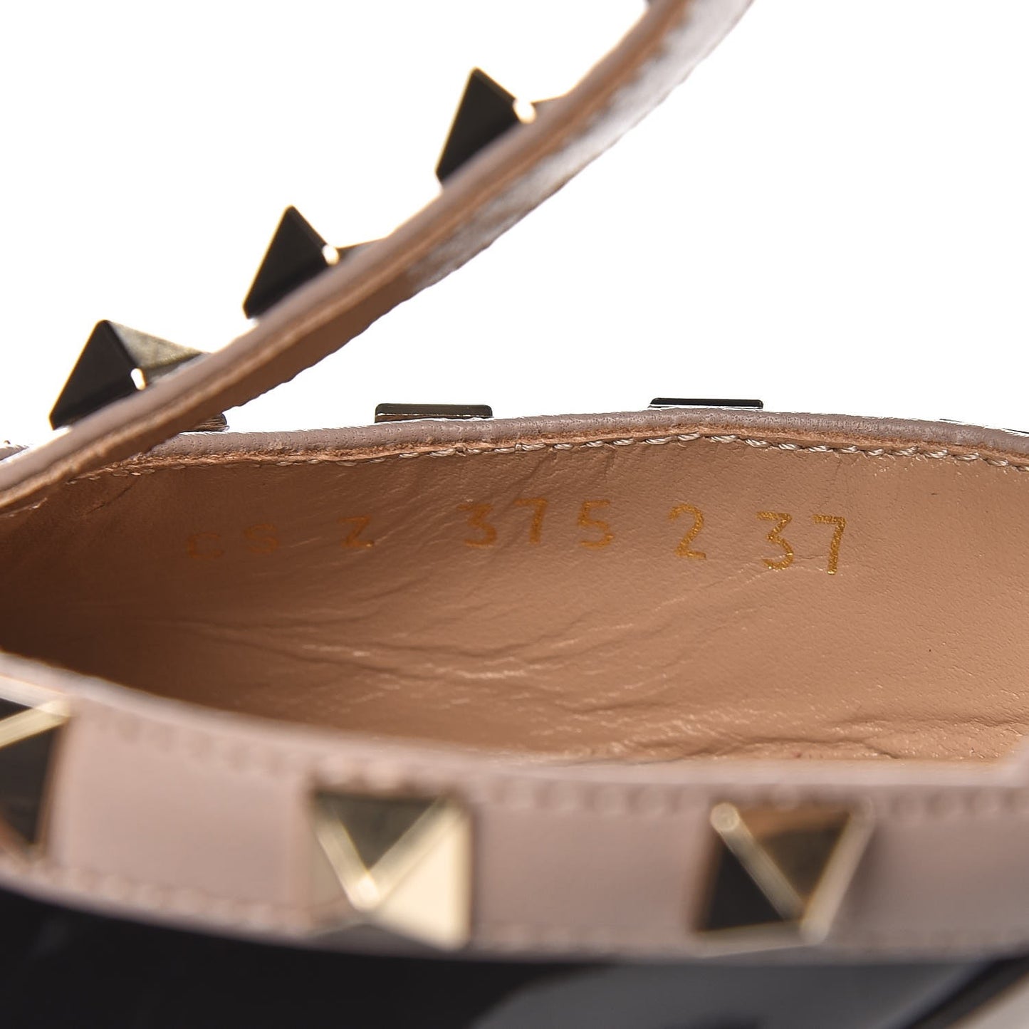 Patent Nappa Rockstud Ankle Strap 65mm Pumps 37 Black Poudre