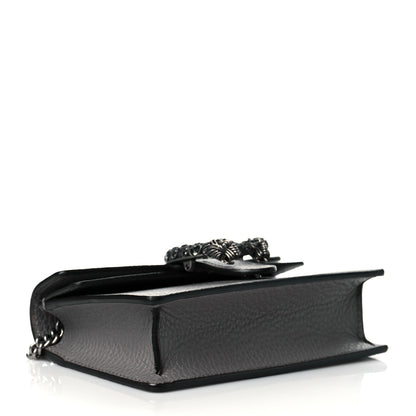 Gucci Dollar Calfskin Crystal Super Mini Dionysus Shoulder Bag Dusty Grey Black Diamond 4 of 10