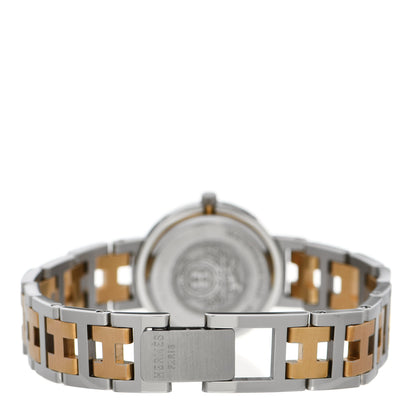 Hermes Stainless Steel 24mm Clipper Quartz Watch Gold 3 of 7