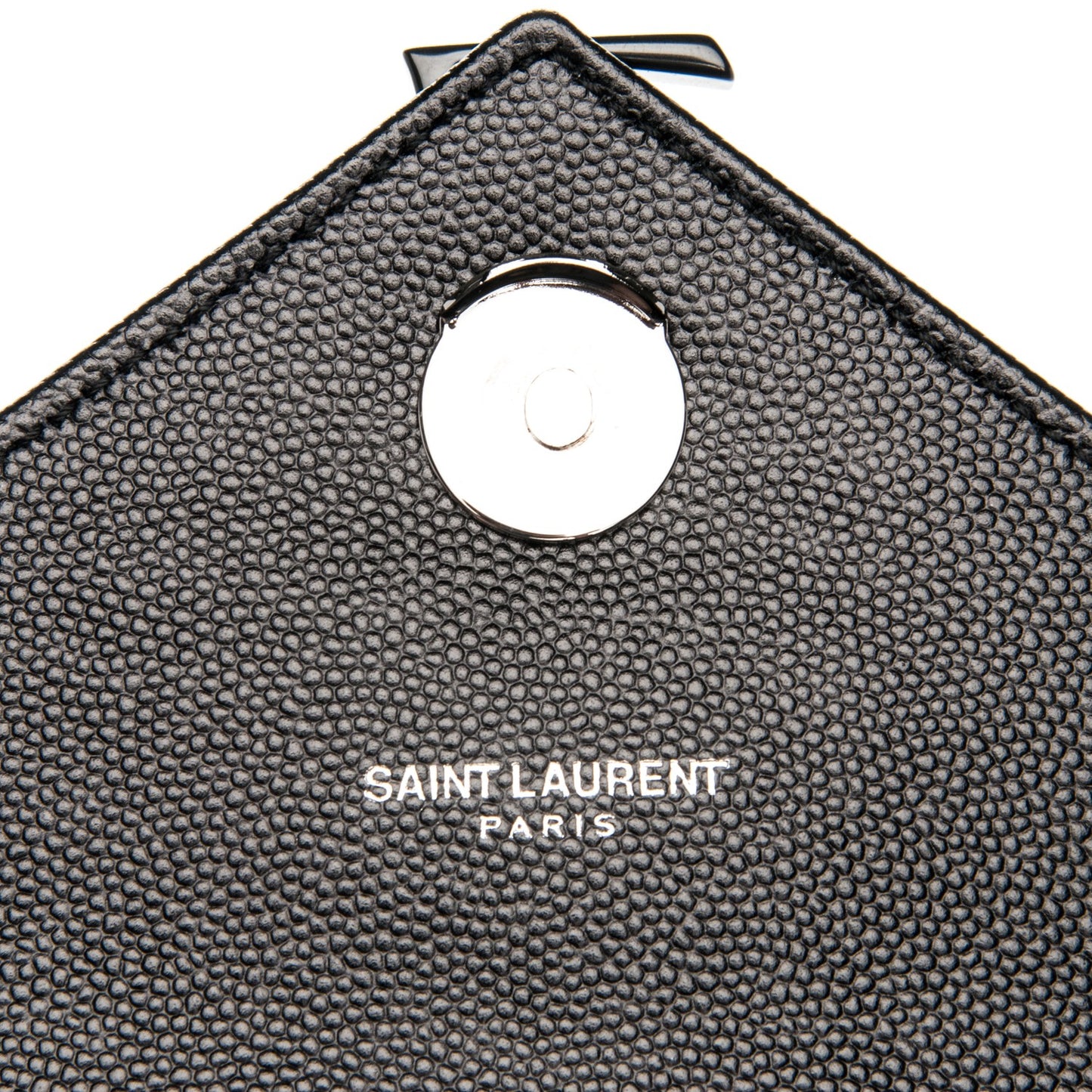 Grain De Poudre Textured Mixed Matelasse Large Triquilt Monogram Satchel Black