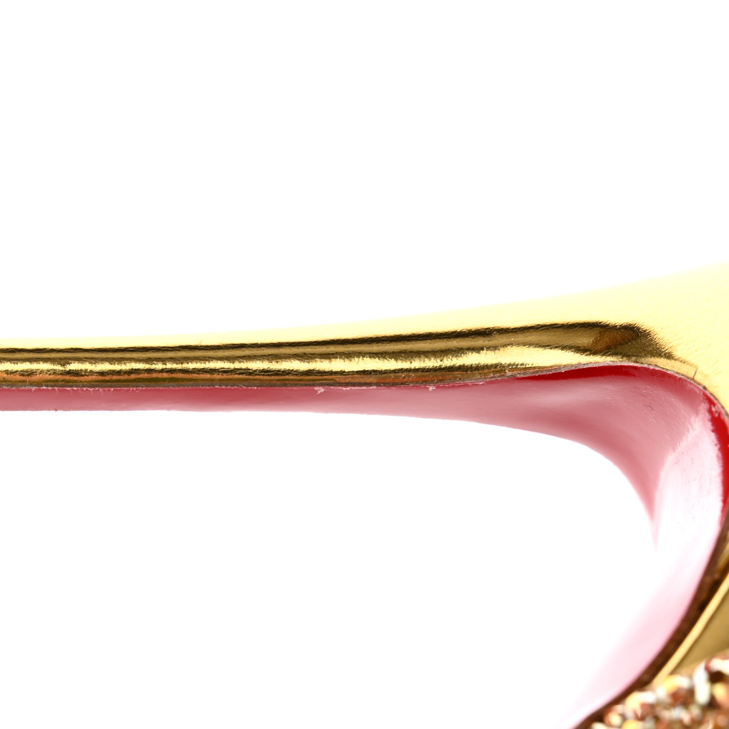 Christian Louboutin Crystal Strass Rosalie 100 Sandals 37 Cry Aurum Gold 15 of 19