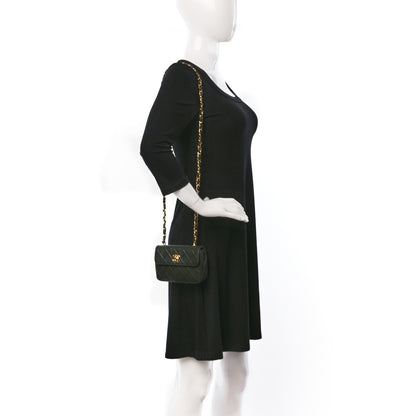 Chanel Lambskin Quilted Extra Mini Square Flap Green 2 of 10