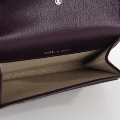 Chanel Goatskin Embossed Camellia Flap Card Holder Purple 5 of 8